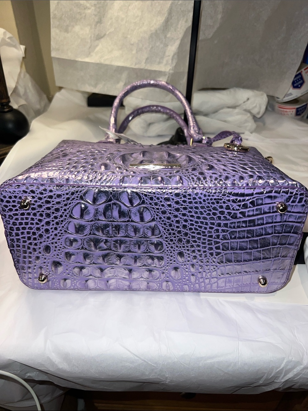 Brahmin Duxbury Sheer Lavender Melbourne satchel - Picture 4 of 5